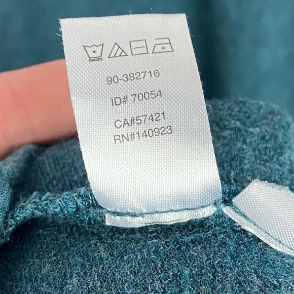 Loft Lou and Grey‎ Signature Soft Long Sleeve Dress Turquoise Blue Green Minimal - Picture 8 of 10